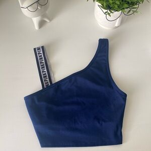Pink Victoria’s Secret ultimate navy blue sports bra/top